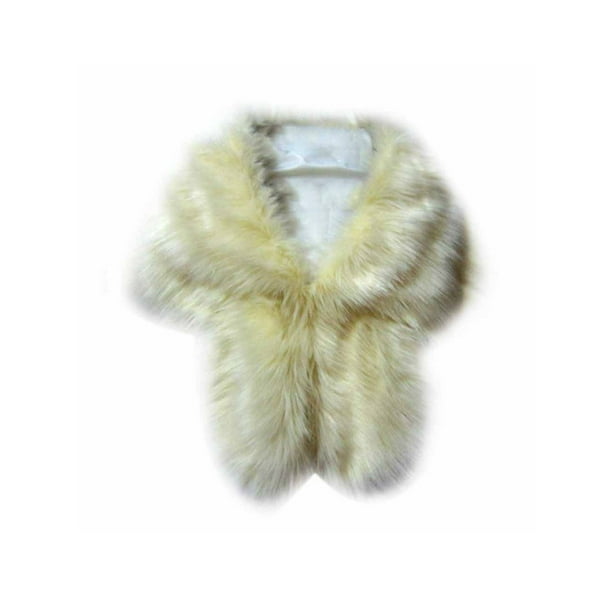 Women Bridal Winter Warm Faux Fur Shaggy Shrug Ladies Scarf Shawl Collar Wrap Women Bridal Winter Warm Faux Fur Shaggy Shrug Ladies Scarf Shawl Collar Wrap